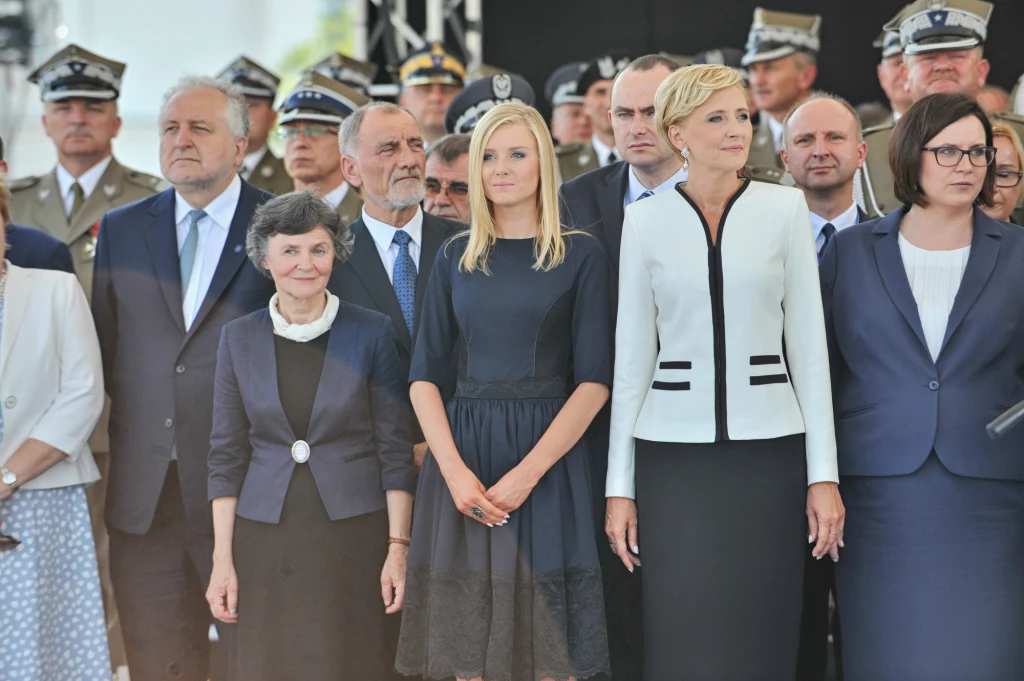 Agata Duda z córką Kingą i teściami Agata Duda z córką Kingą i teściami