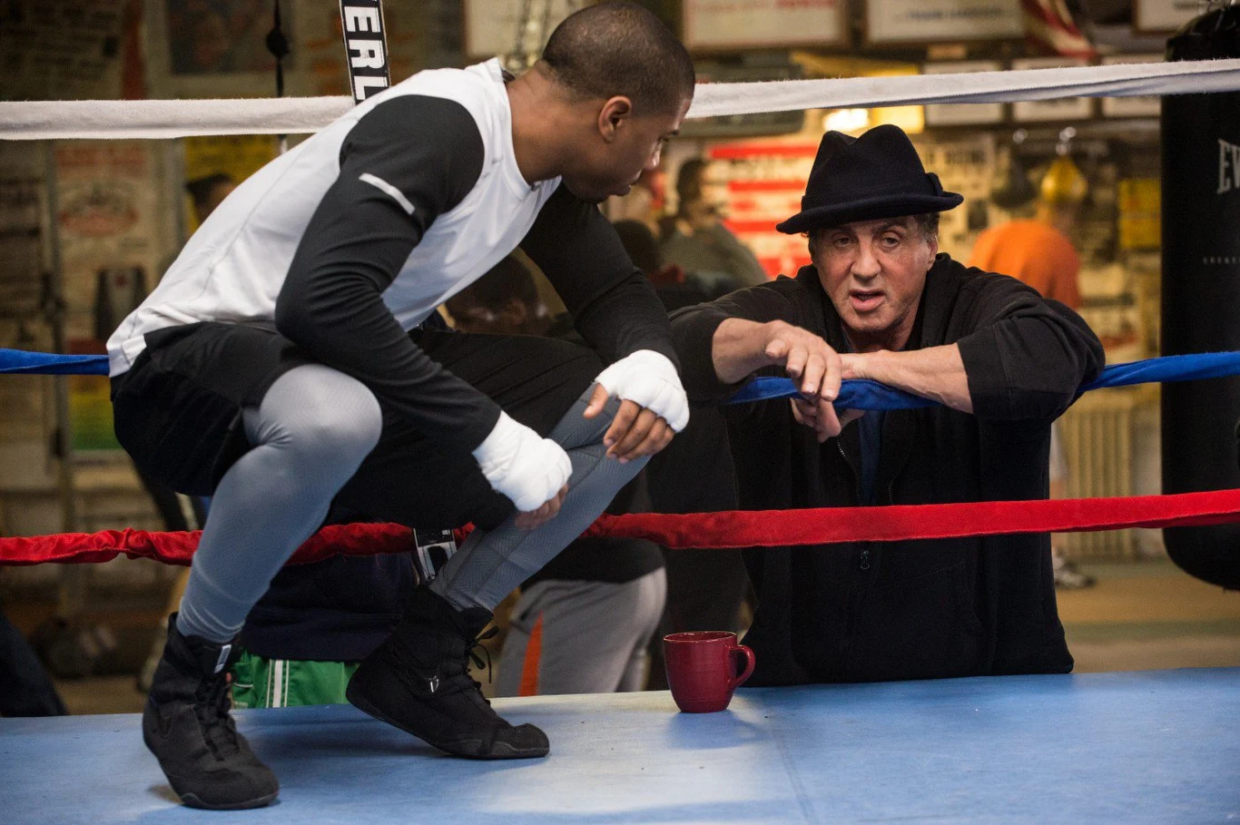 Michael B. Jordan i Sylvester Stallone w filmie "Creed: Narodziny legendy" Michael B. Jordan i Sylvester Stallone w filmie "Creed: Narodziny legendy"