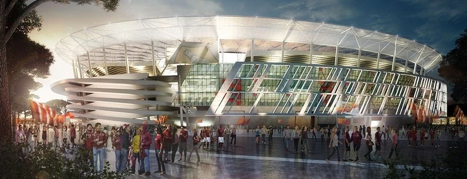 Nowy stadion AS Roma już powstaje Nowy stadion AS Roma już powstaje