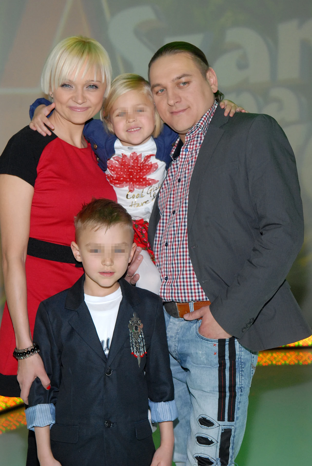 Łukasz Golec z rodziną