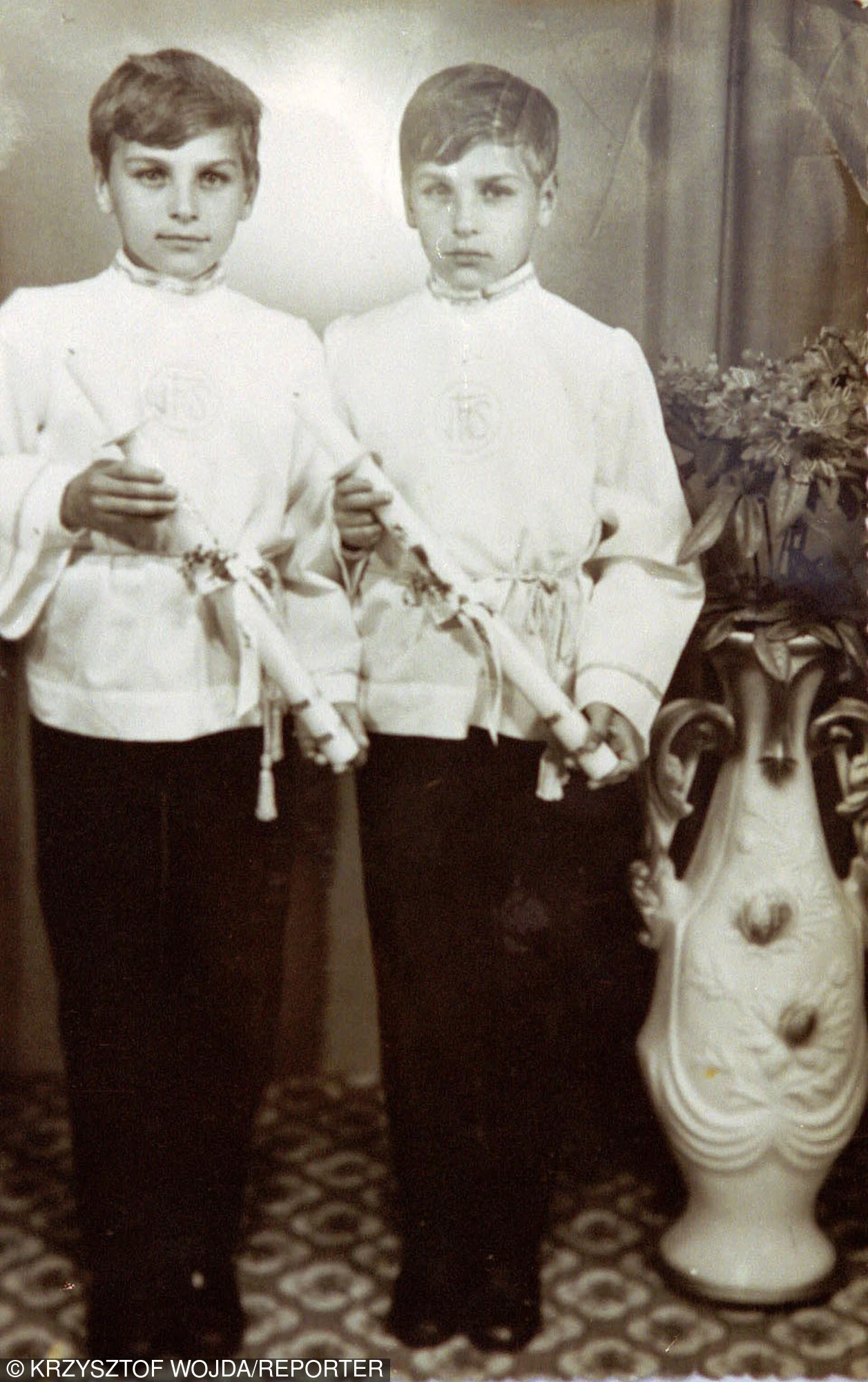 Bracia Golcowie u pierwszej Komunii