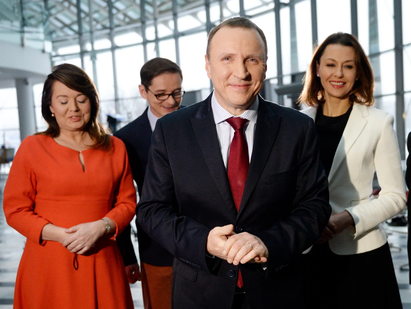 Popek pozuje z Kurskim 