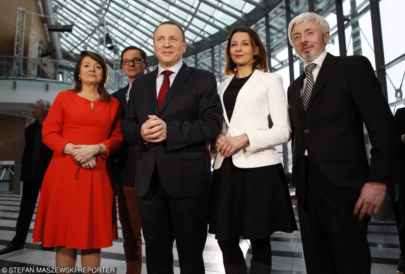 Danuta Holecka z prezesem TVP, Jackiem Kurskim 