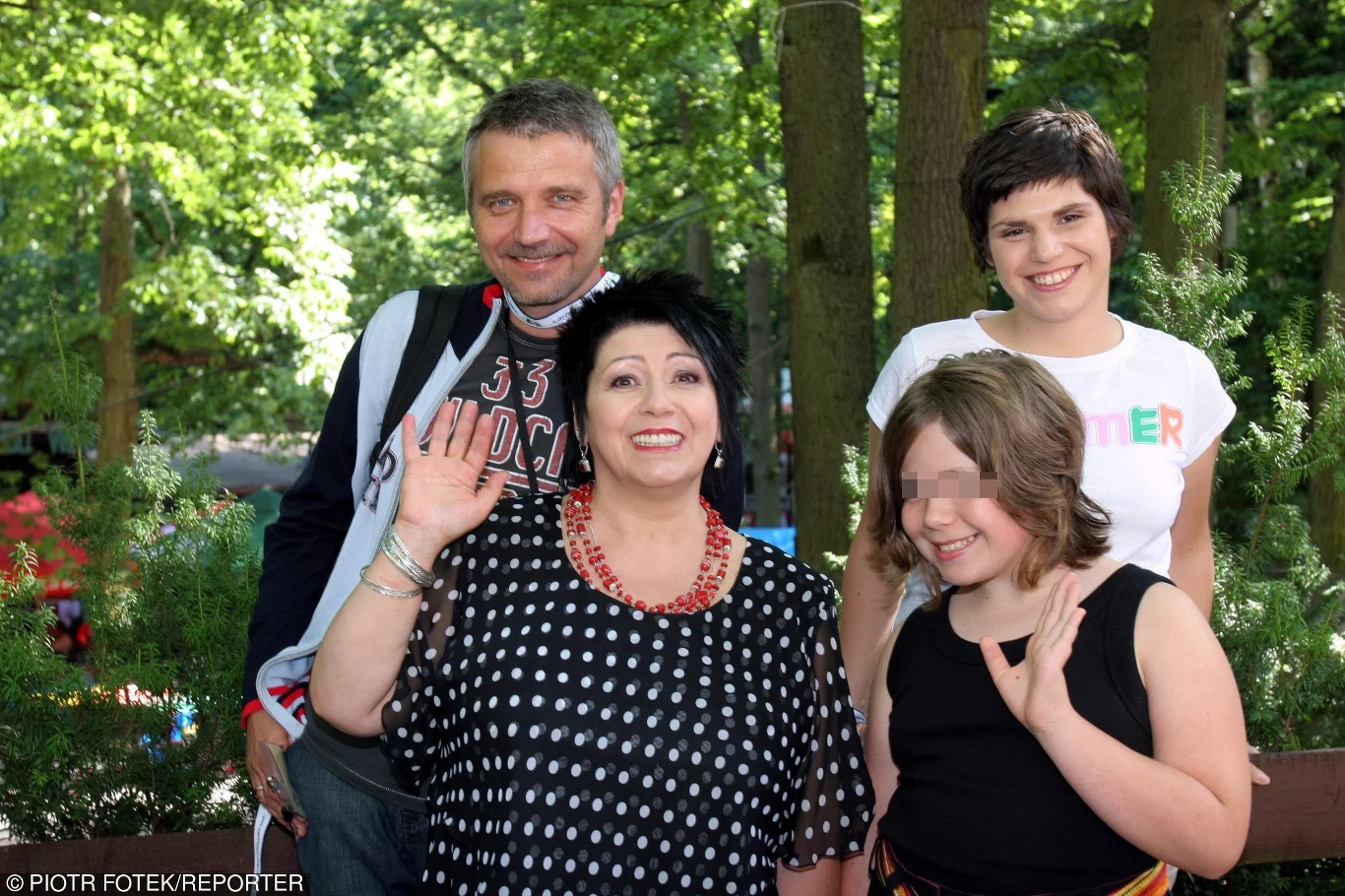 Ewa Bem z rodziną