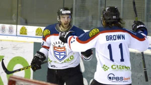 Nathan Sliwinski (z lewej) i Jared Brown z Ciarko PBS Bank STS Sanok