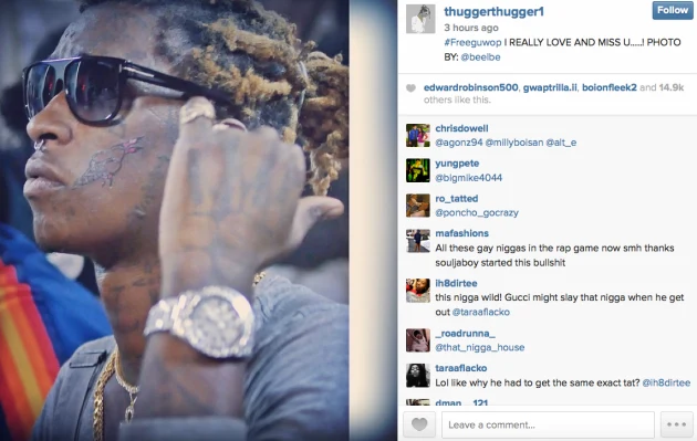 Zdjęcie Young Thuga na Instagramie