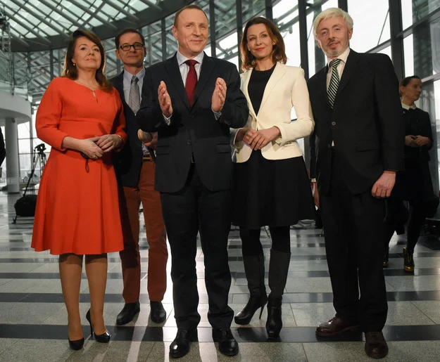 Nowy prezes TVP ze swoimi ulubionymi dziennikarzami Nowy prezes TVP ze swoimi ulubionymi dziennikarzami