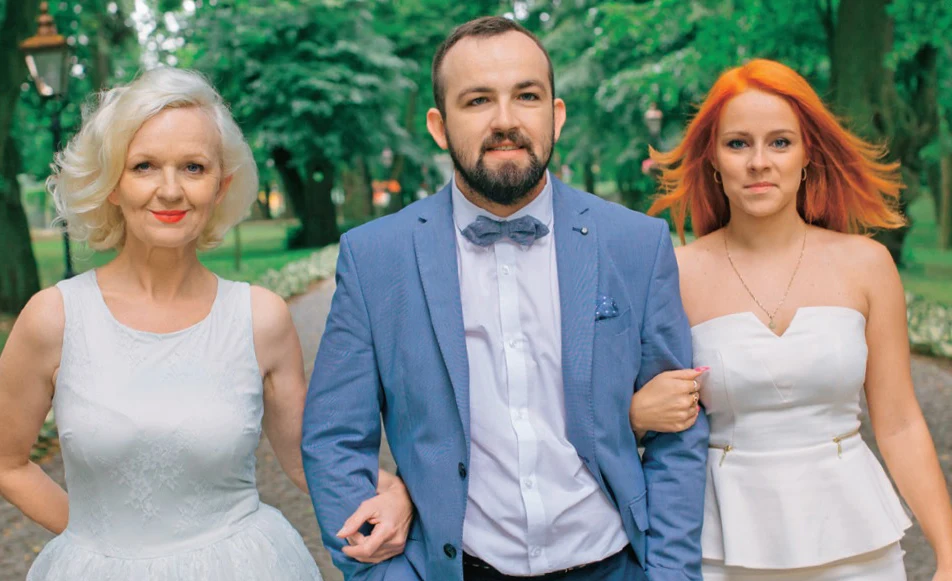 Dariusz Niewiński (Di Dżej Mietek) z mamą Krystyną i byłą partnerką Anetą