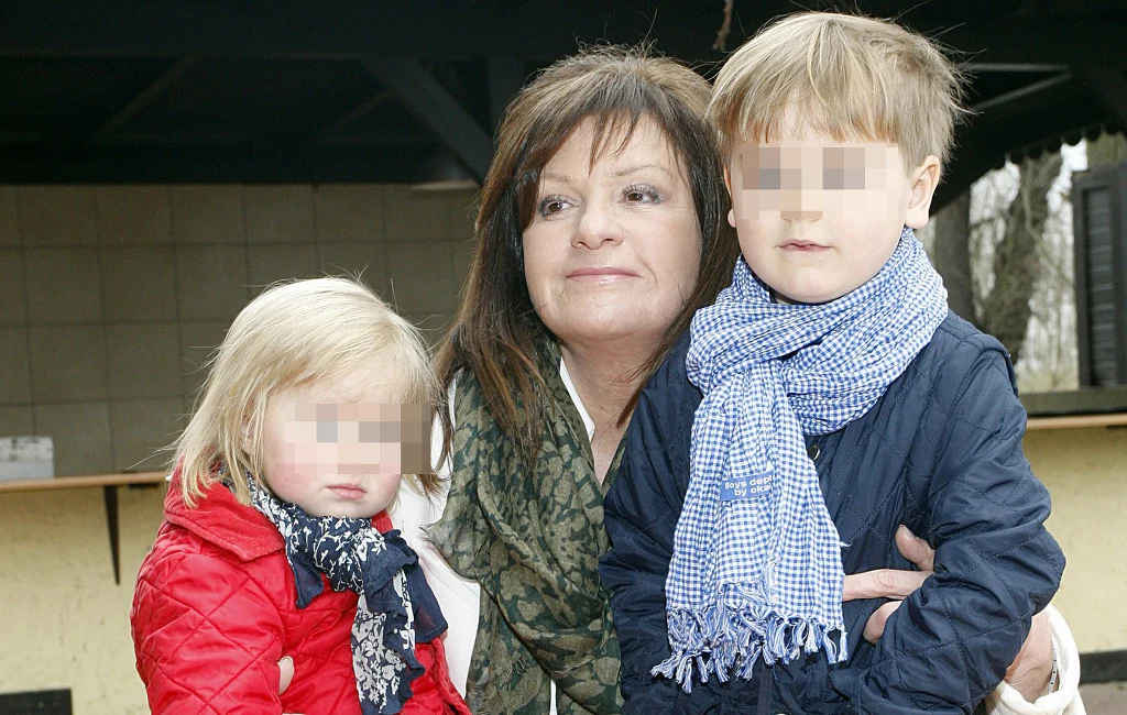 Ziofia Czernicka z wnukami: Klarą i Albertem