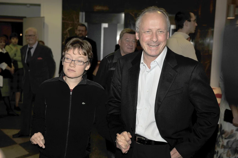 Paweł Wawrzecki z córką Anią