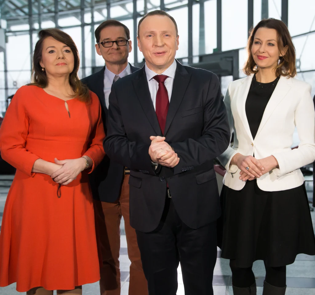 Rodzina TVP: Danuta Holecka, Przemek Babiarz, Jacek Kurski i Anna Popek Rodzina TVP: Danuta Holecka, Przemek Babiarz, Jacek Kurski i Anna Popek