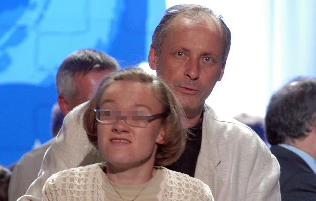 Paweł Wawrzecki z córką Paweł Wawrzecki z córką