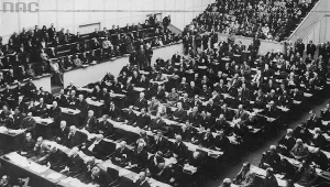 Sesja Rady Ligi Narodów w Genewie. Zdjęcie z 1931 roku