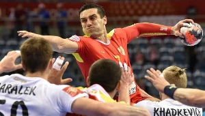 Kirył Łazarow w meczu z Białorusią