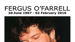 Fergus O'Farrell nie żyje. Wokalista Interference miał 48 lat