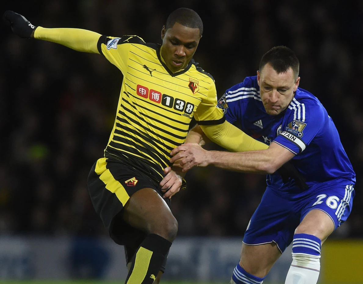 Odion Ighalo (z lewej) i John Terry Odion Ighalo (z lewej) i John Terry