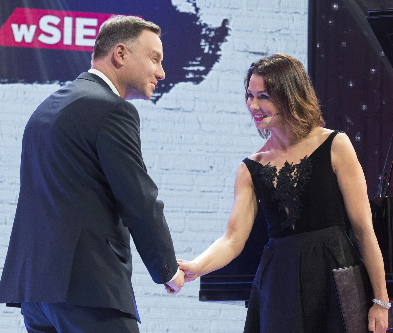 Anna Popek gratuluje Andrzejowi Dudzie tytułu "Człowieka wolności"