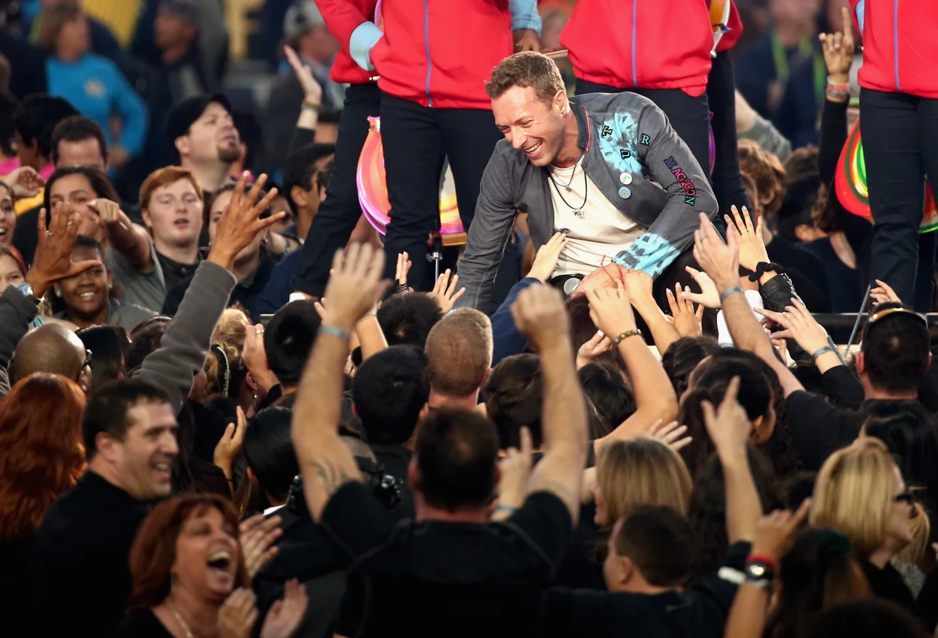 Chris Martin na Super Bowl 2016 Chris Martin na Super Bowl 2016