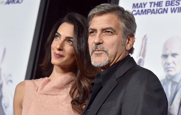 George Clooney z żoną George Clooney z żoną