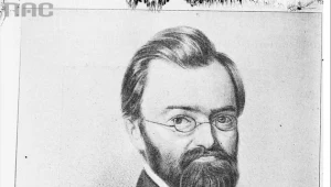 August Cieszkowski - polski ziemianin, hrabia, działacz i myśliciel społeczny i polityczny, filozof, współtwórca i prezes Poznańskiego Towarzystwa Przyjaciół Nauk. Reprodukcja z książki