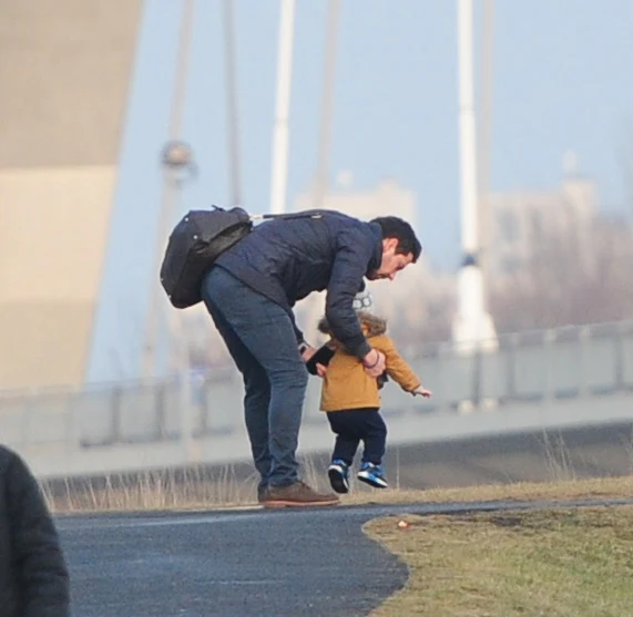 Bartek Wróblewski z synem