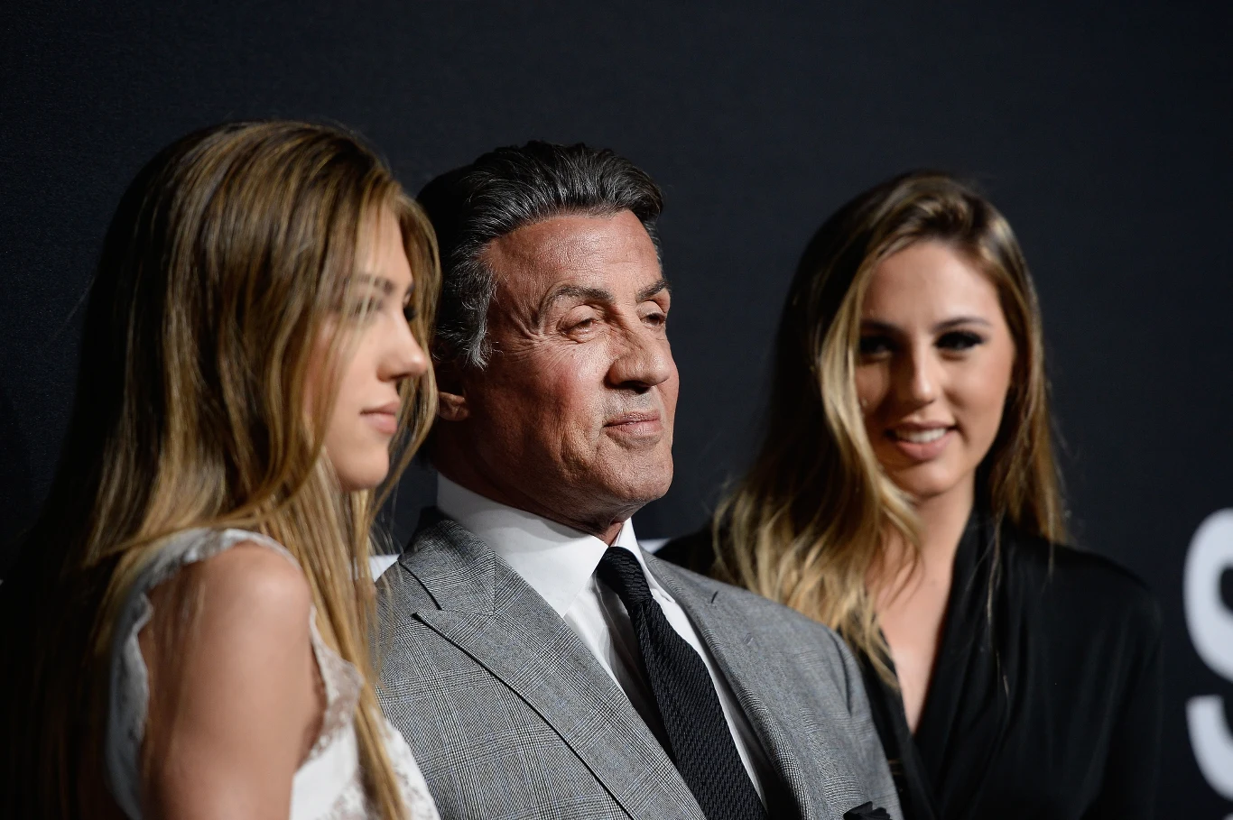 Od lewej: Sistine, Sylvester i Sophie Stallone  