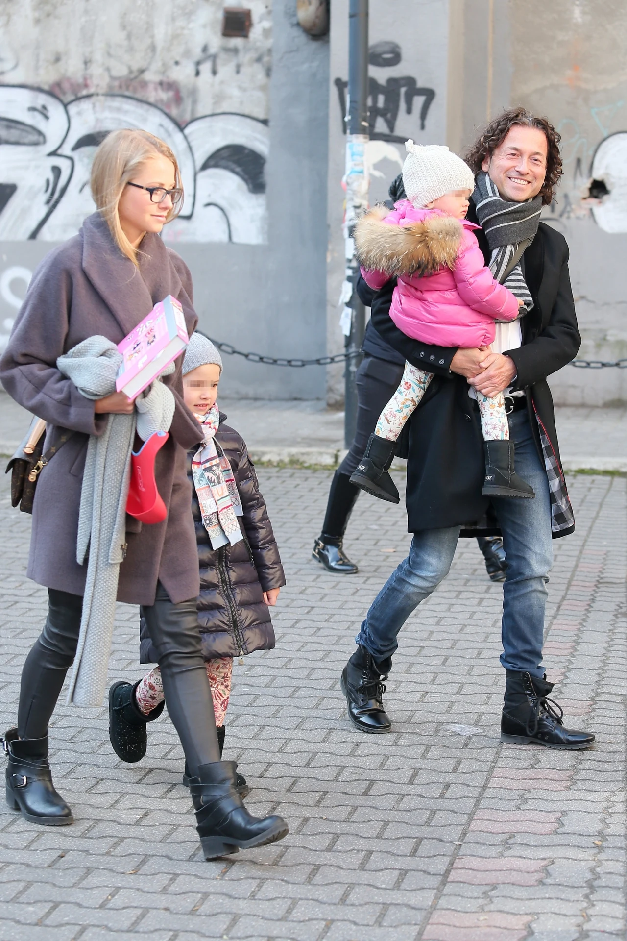 Piotr Rubik z rodziną