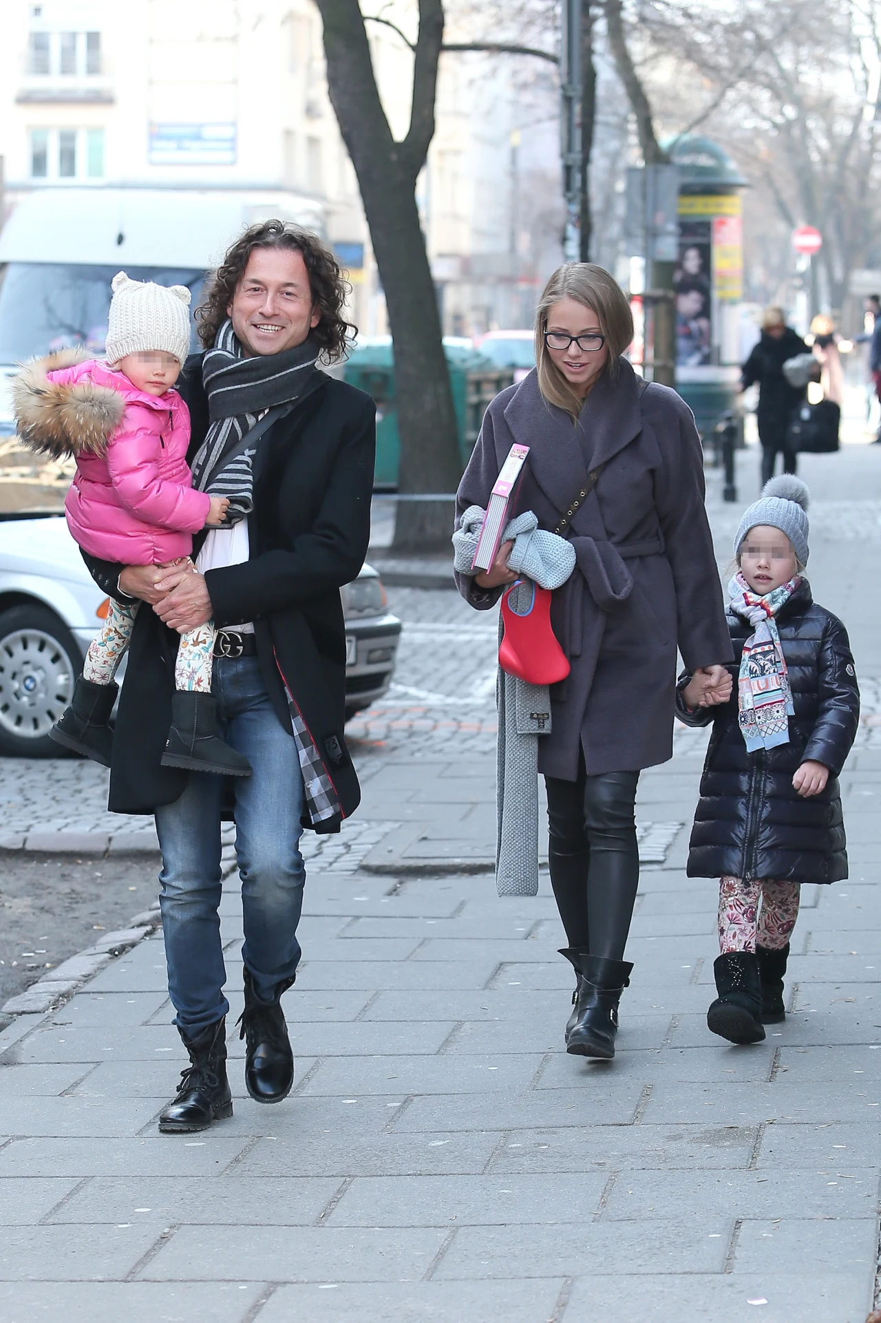 Piotr Rubik z rodziną