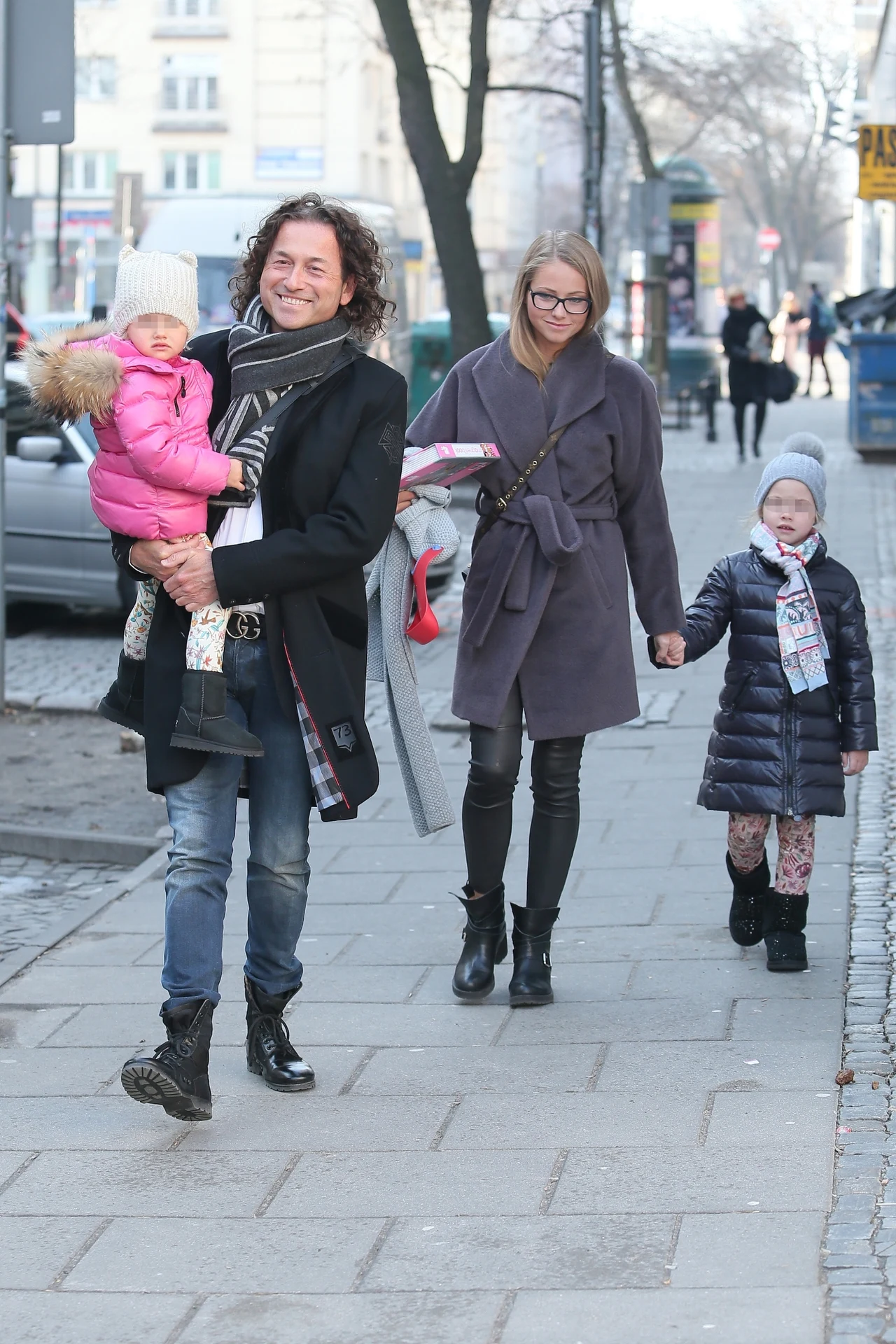 Piotr Rubik z rodziną