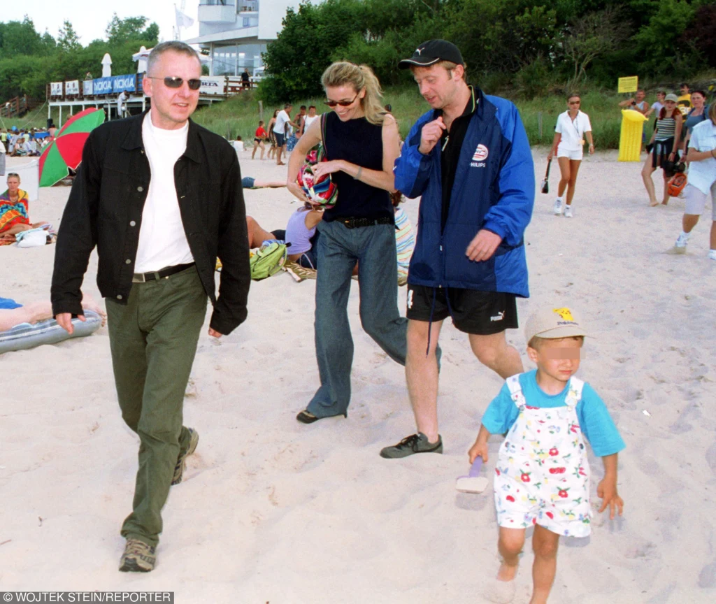 Linda z Popiel, Olafem Lubaszneko oraz ich małą córeczką Linda z Popiel, Olafem Lubaszneko oraz ich małą córeczką