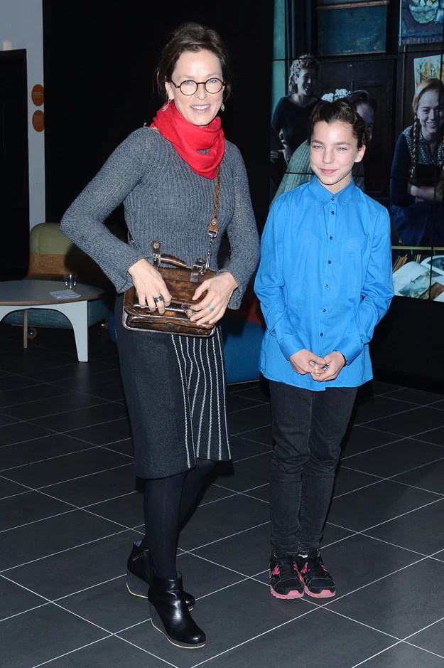 Aleksandra Justa z córką Bronią