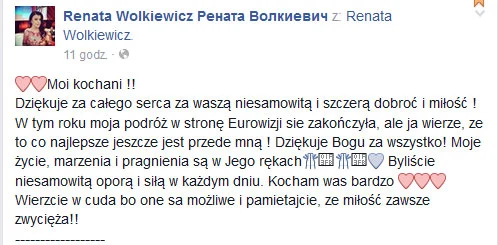 Renata Wołkiewicz na Facebooku Renata Wołkiewicz na Facebooku