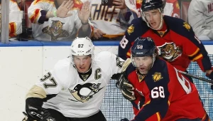 Dwaj wielcy z NHL: Sidney Crosby i Jaromir Jagr.