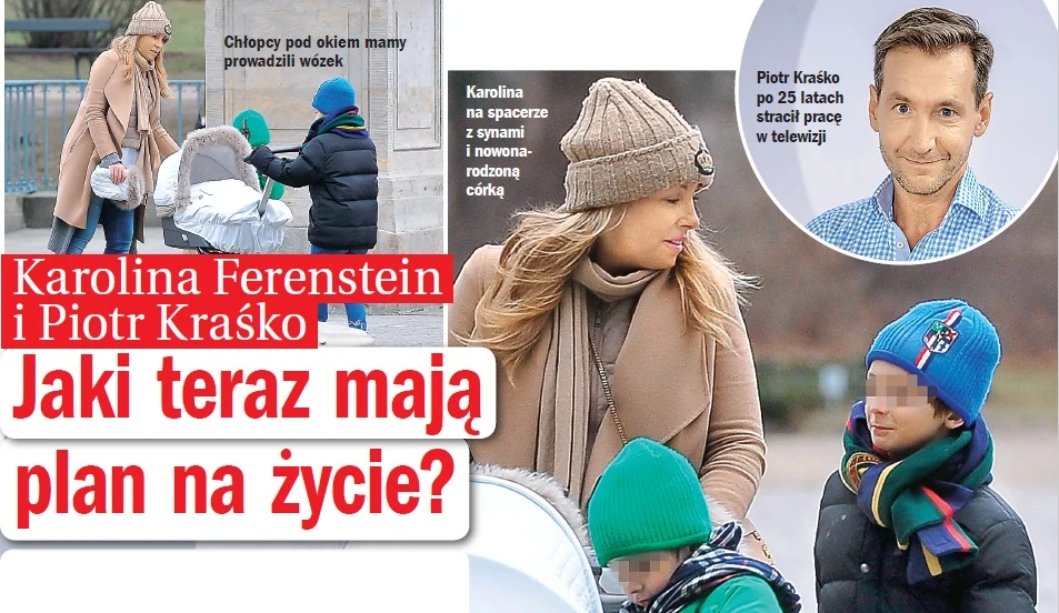 Karolina z synami i córeczką na spacerze (Życie na Gorąco) Karolina z synami i córeczką na spacerze (Życie na Gorąco)