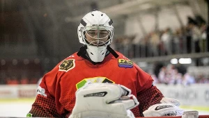 Bramkarz Naprzodu Michał Elżbieciak