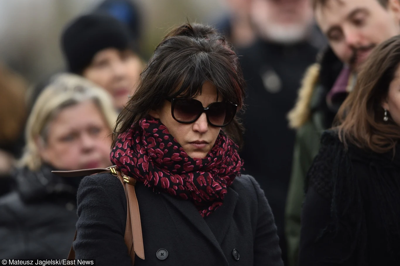 Sophie Marceau na pogrzebie Andrzeja Żuławskiego