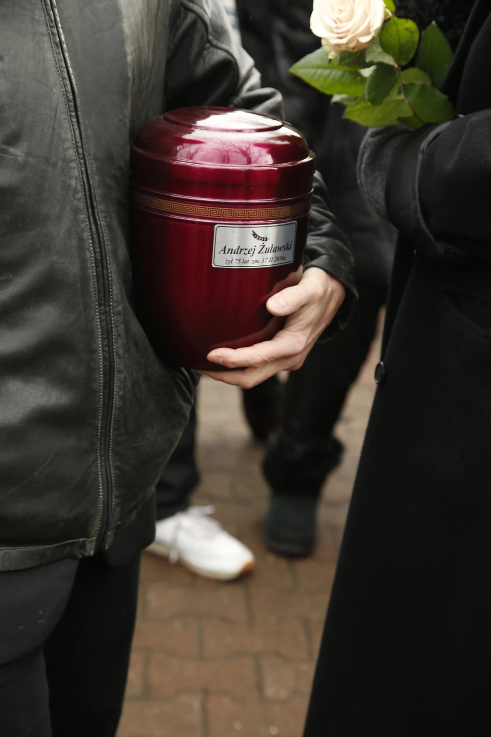Urna z prochami Andrzeja Żuławskiego