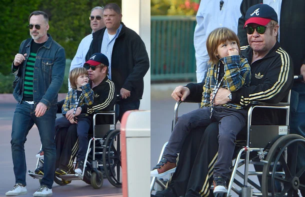 Elton John z mężem i synem