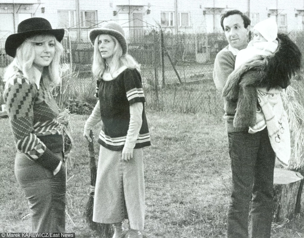 Maryla Rodowicz, Agnieszka Osiecka, Daniel Passent i Agata Passent, Saska Kepa, Warszawa 1973 r.