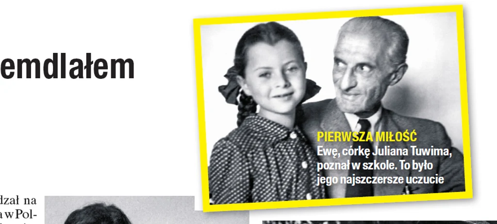 Tuwim z przybraną córką Ewą Tuwim z przybraną córką Ewą