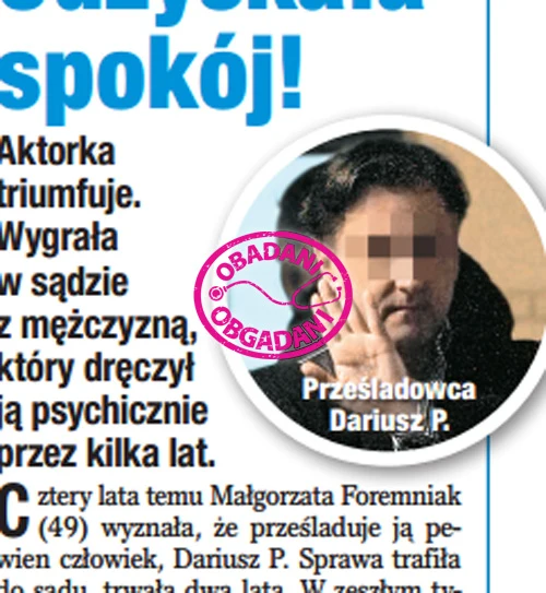 Małgorzata Foremniak odetchnęła z ulgą Małgorzata Foremniak odetchnęła z ulgą