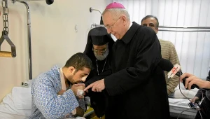 George Mamlook podczas pobytu w szpitalu Syryjczyka odwiedzil w szpitalu patriarcha Syrii Grzegorz III Laham i abp Stanisław Gądecki 