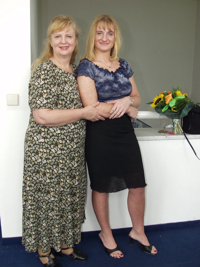 Stanisława Celińska z córką Stanisława Celińska z córką