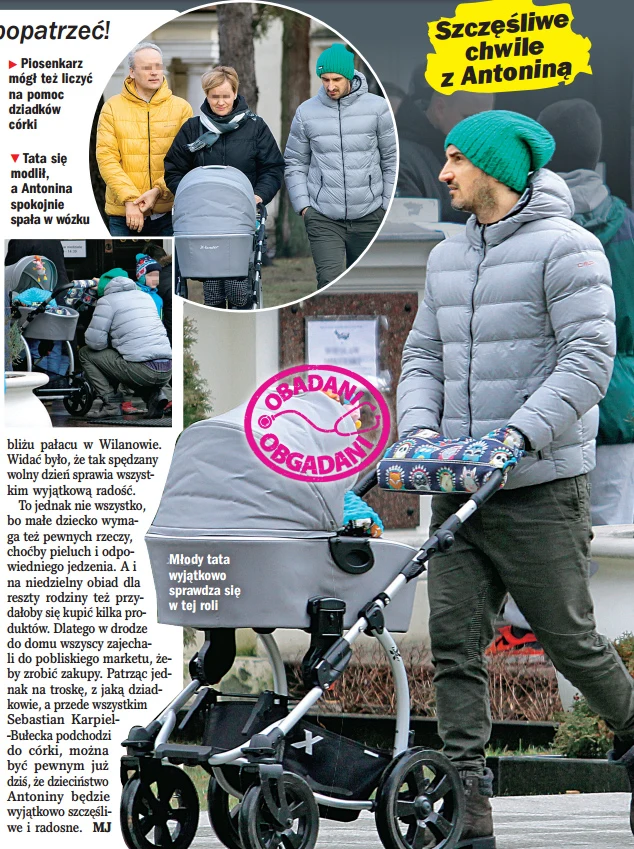 Karpiel-Bułecka na spacerze z córką Karpiel-Bułecka na spacerze z córką