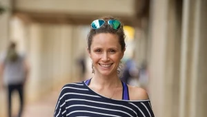 Monika Mrozowska na planie programu "Agent - Gwiazdy"