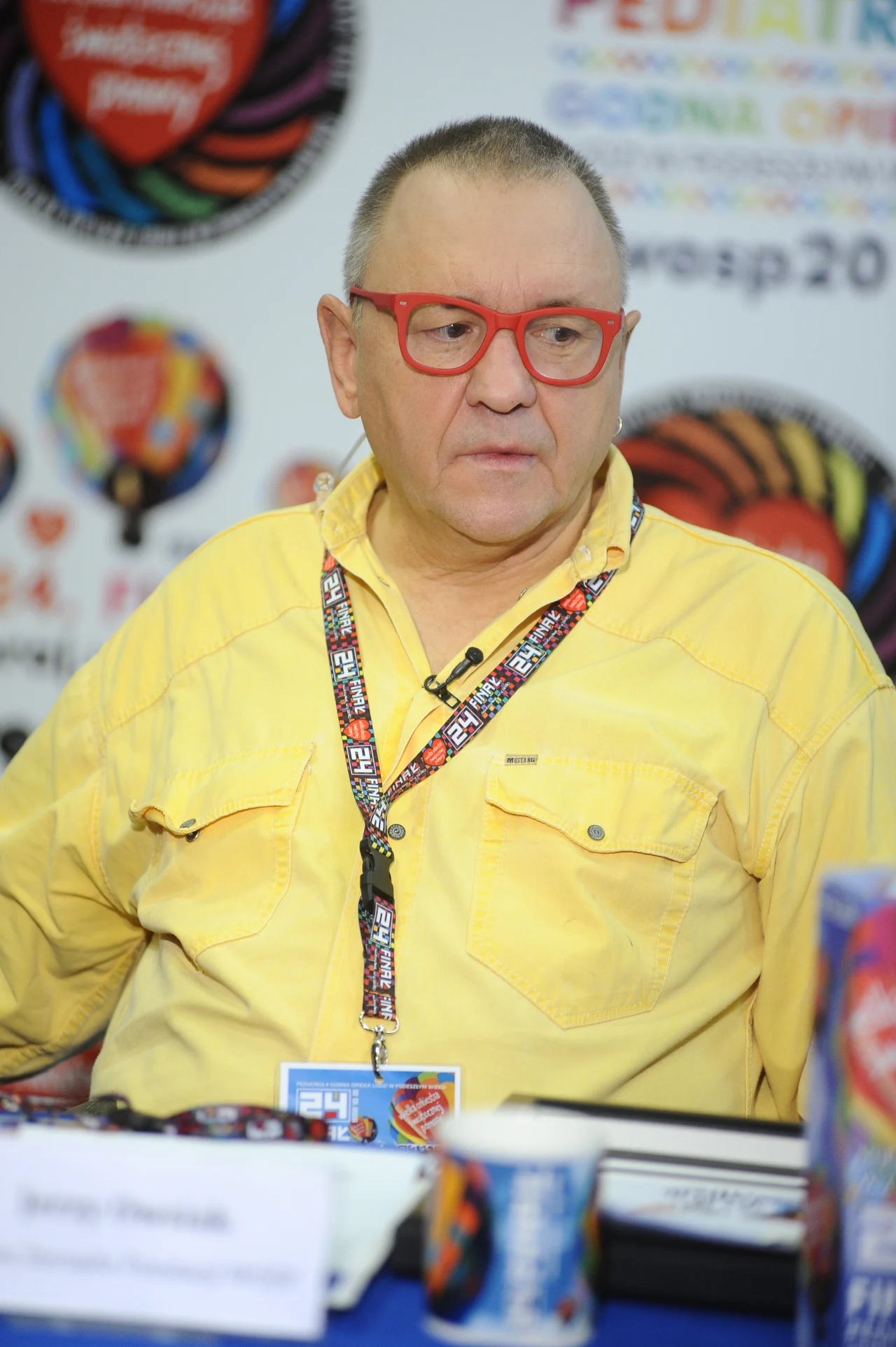 Jurek Owsiak podczas zbiórki WOŚP Jurek Owsiak podczas zbiórki WOŚP