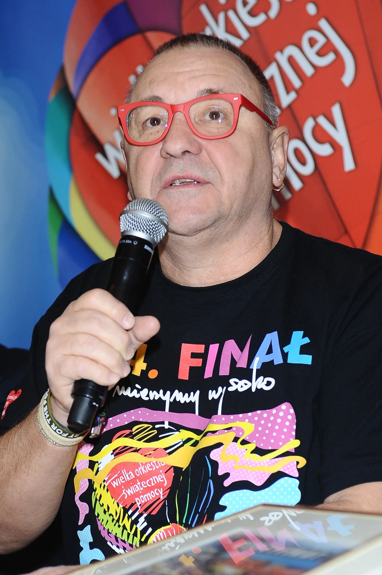 Jurek Owsiak podczas zbiórki WOŚP Jurek Owsiak podczas zbiórki WOŚP