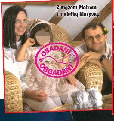 Hanna Mikuć z mężem i córką Hanna Mikuć z mężem i córką