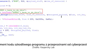 Współczujący haker — nietypowa wiadomość w kodzie szkodliwego programu