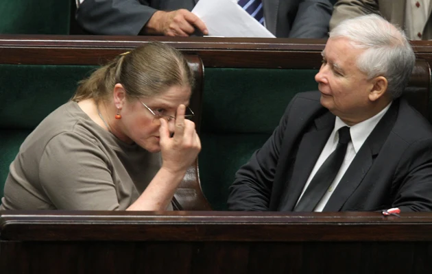 Krystyna Pawłowicz z Jarosławem Kaczyńskim Krystyna Pawłowicz z Jarosławem Kaczyńskim